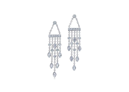 White Gold Plated | Chandelier Earrings